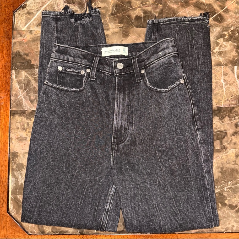 Abercrombie & Fitch Dark Gray Straight Jeans